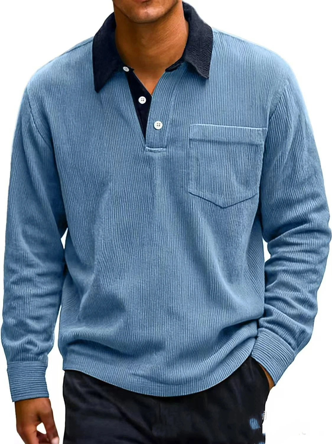 Leon - Retro Corduroy Polo Shirt