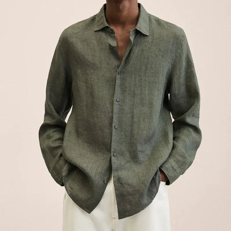 Elias - Classic Linen Button Shirt