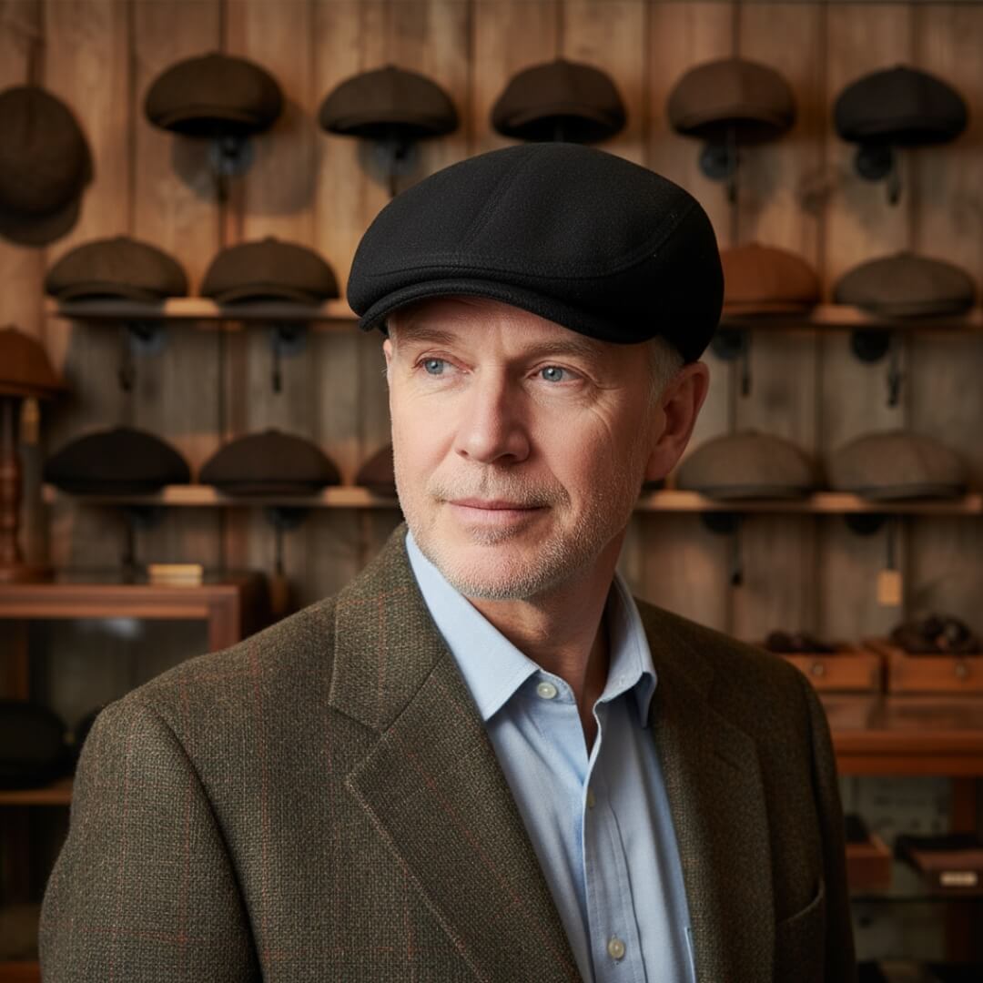 Wool Blend Flat Cap | HUDSON