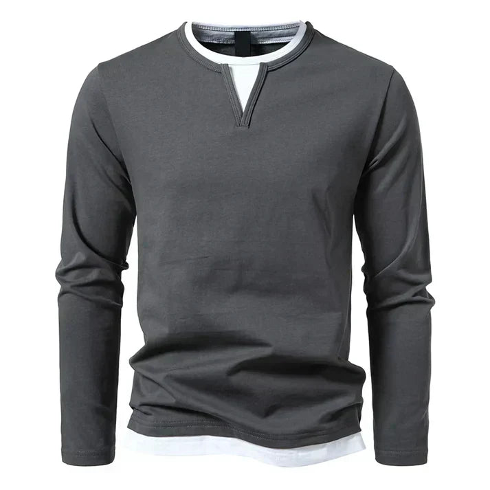 Alwin | Premium Long Sleeve Shirt Made from Combed Cotton